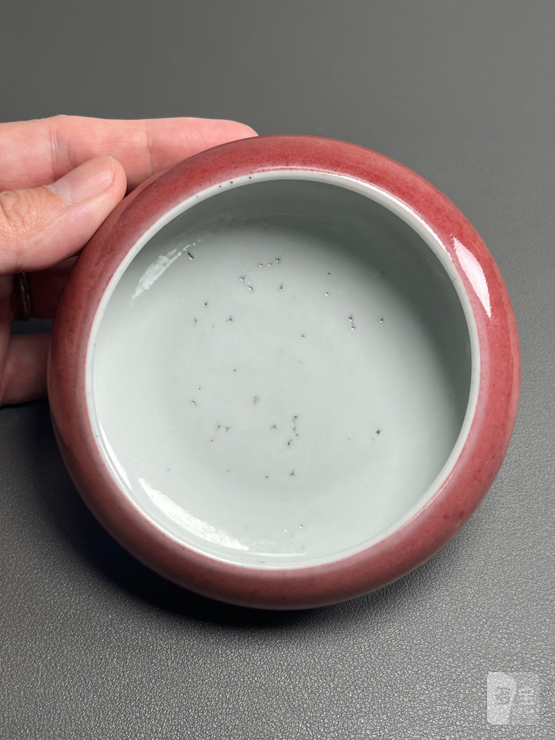 清康熙  豇豆红釉镗锣洗 - 图18